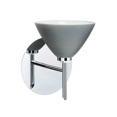 Besa Lighting Domi Mini Sconce, Titan, Chrome Finish, 1x5W LED 1SW-1743TN-LED-CR